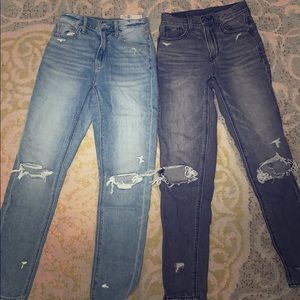 american eagle mom jeans size 00 long